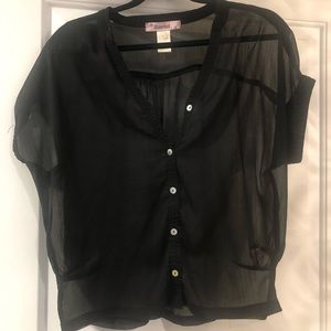 Sheer Black Top